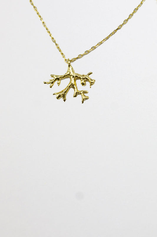 Minimal Dal Kolye- Gold / 925 Ayar Gümüş