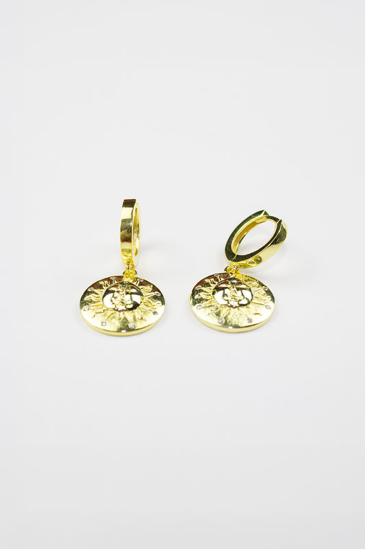 Güneş Küpe / 925 Ayar Gümüş