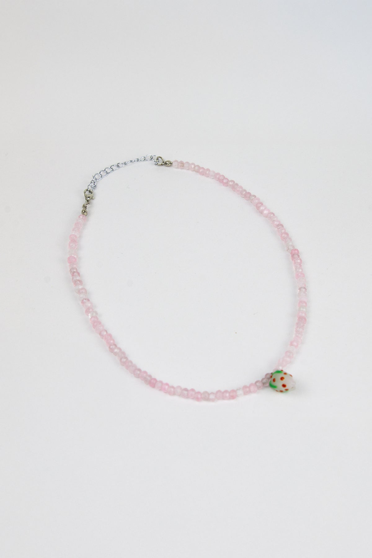 Çilek Murano Pembe Doğal Taş Kolye - The Leia