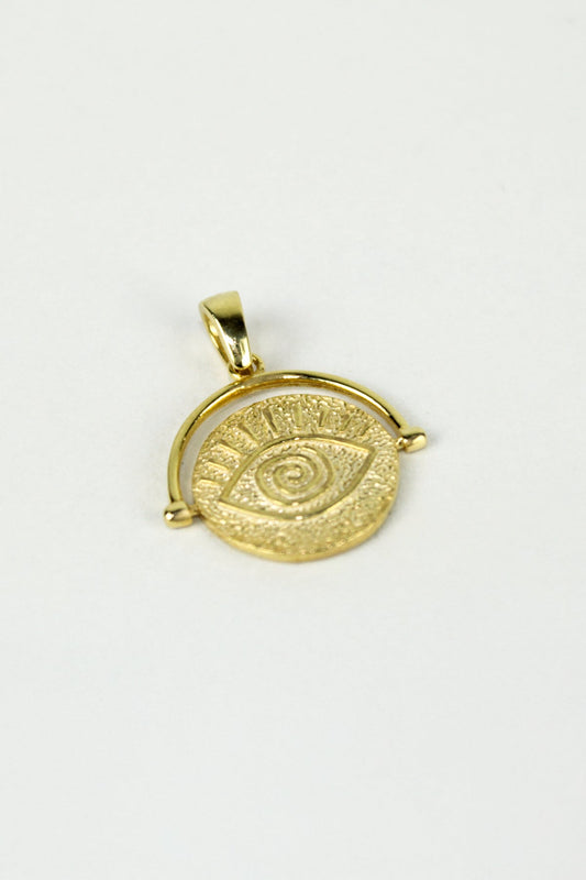 Göz Madalyon Kolye Ucu / 925 Ayar Gümüş - The Leia