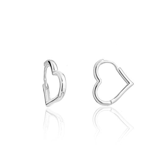 Kalp Küpe / 925 Ayar Gümüş