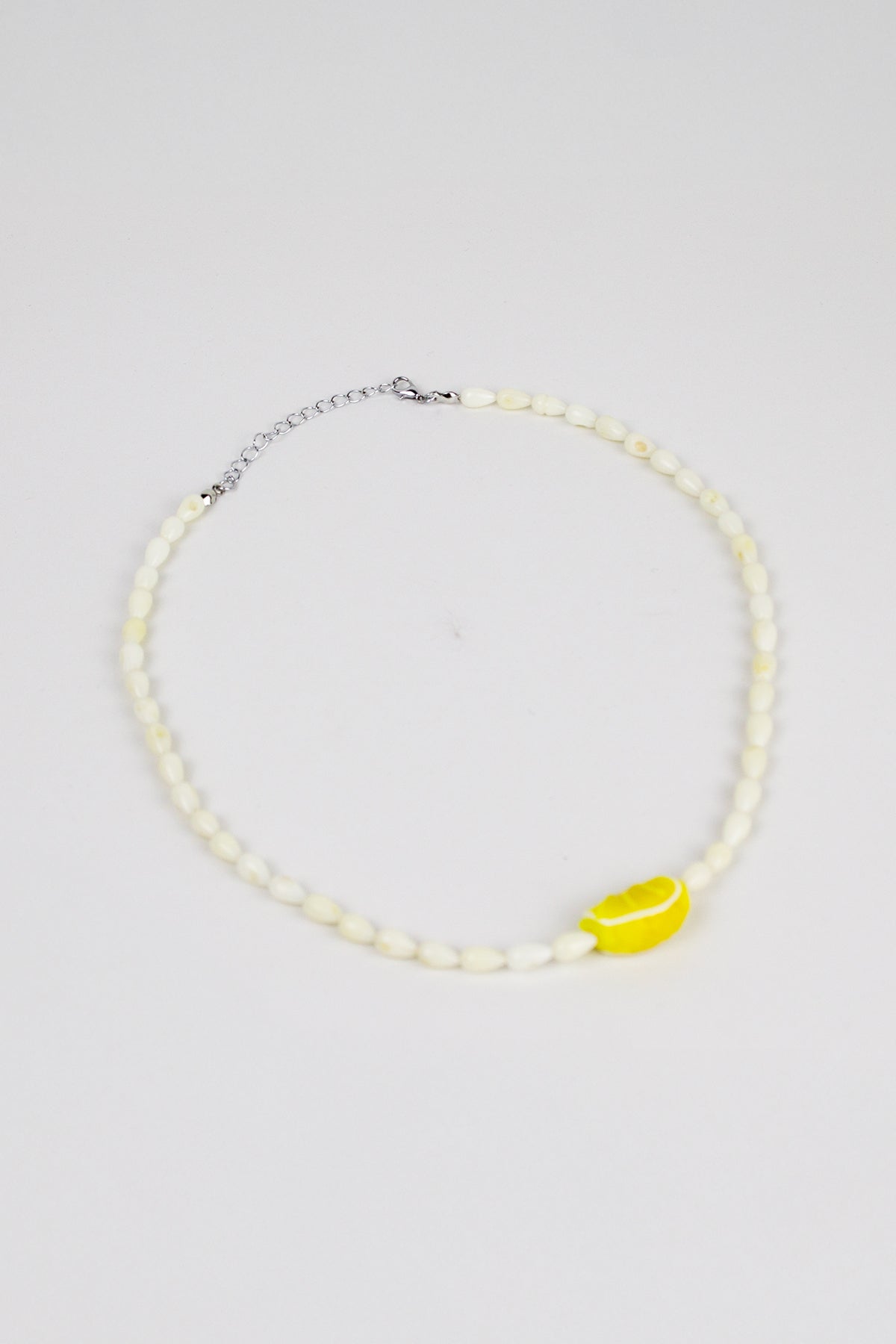 Limon Murano Beyaz Mercan Kolye - The Leia