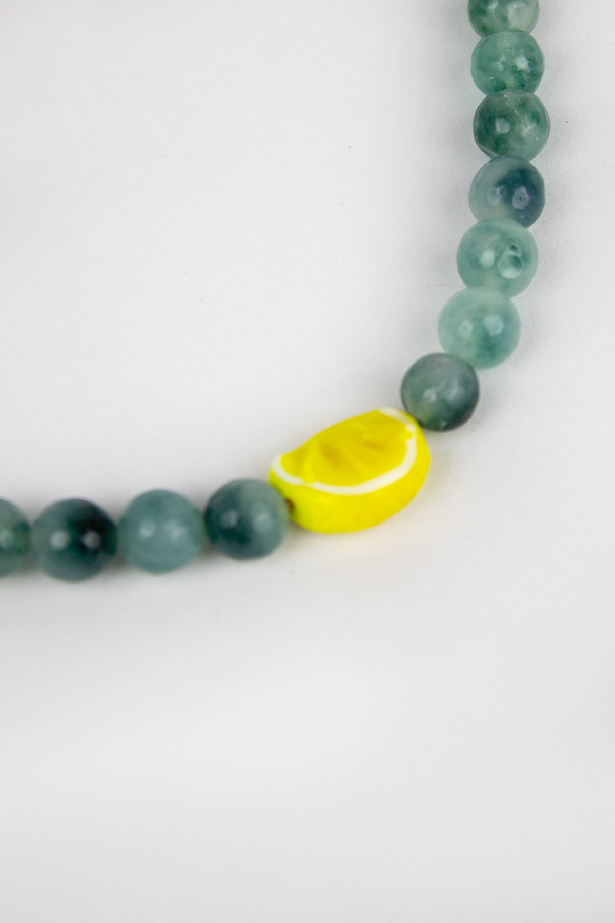 Limon Murano Yeşil Doğal Taş Kolye - The Leia