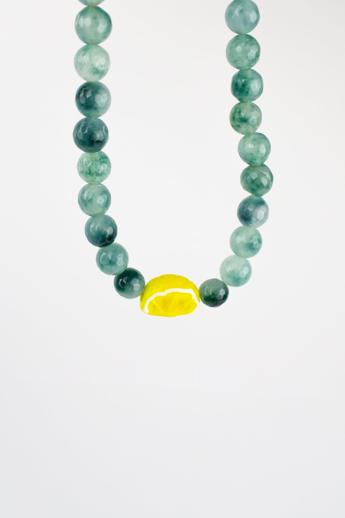 Limon Murano Yeşil Doğal Taş Kolye - The Leia