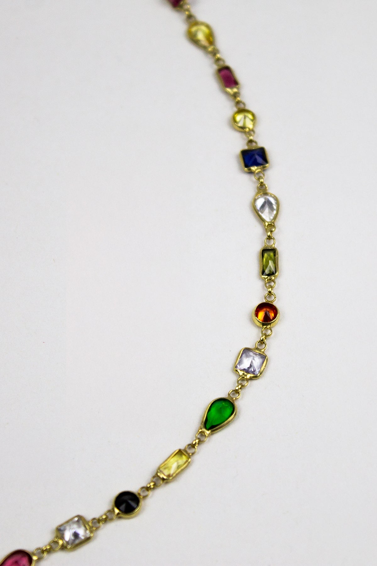 Renkli Taşlı Kolye / 925 Ayar Gümüş - The Leia