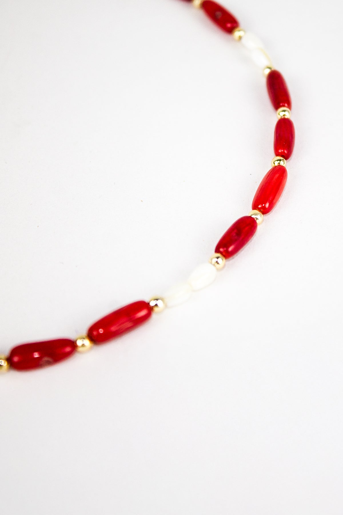 Sedef Detaylı Mercan Kolye / 925 Ayar Gümüş - The Leia