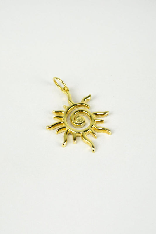 Spiral Güneş Kolye Ucu / 925 Ayar Gümüş - The Leia