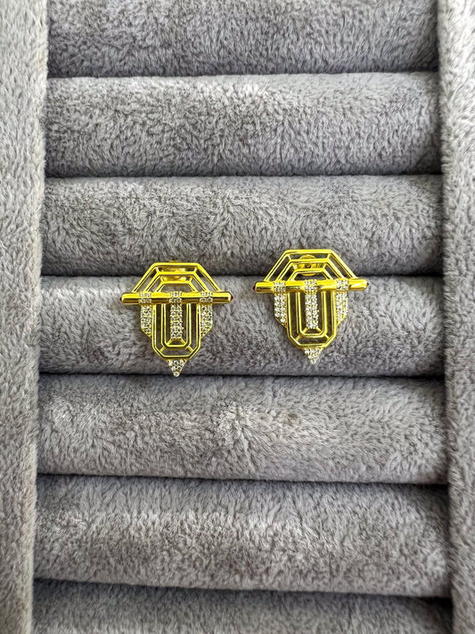 Trend Geometrik Küpe / 925 Ayar Gümüş - The Leia