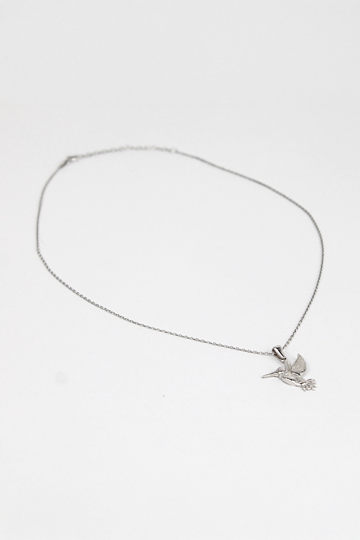 Zincirli Hummingbird Kolye - Silver / 925 Ayar Gümüş - The Leia