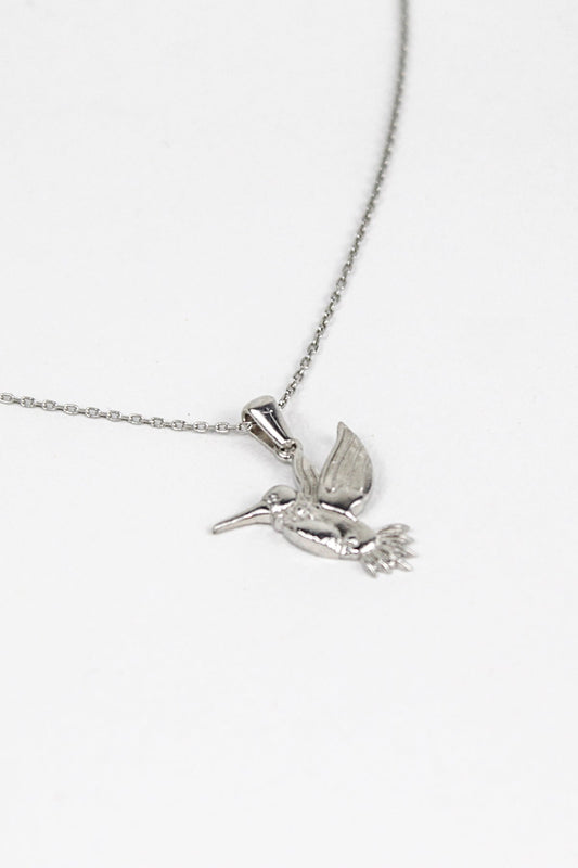 Zincirli Hummingbird Kolye - Silver / 925 Ayar Gümüş - The Leia