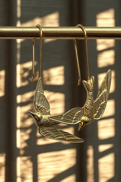 Kuş Küpe / 925 Ayar Gümüş