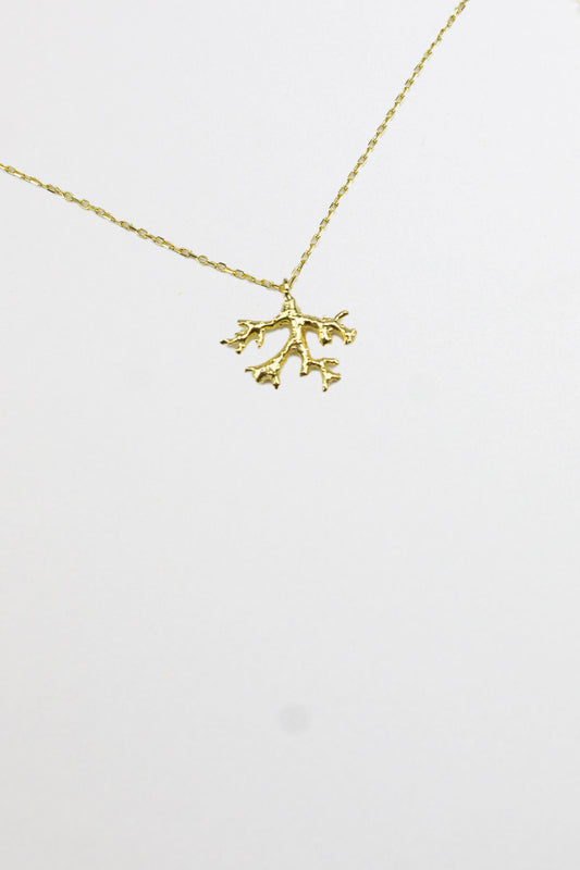Minimal Dal Kolye- Gold / 925 Ayar Gümüş
