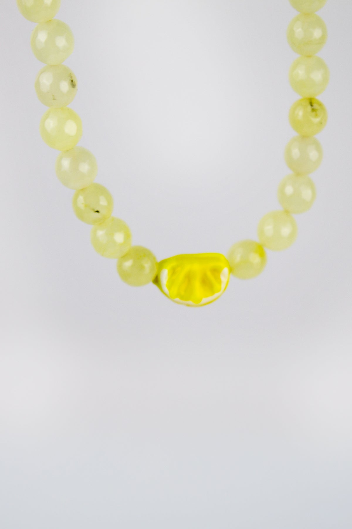 Limon Murano Sarı Doğal Taş Kolye - The Leia