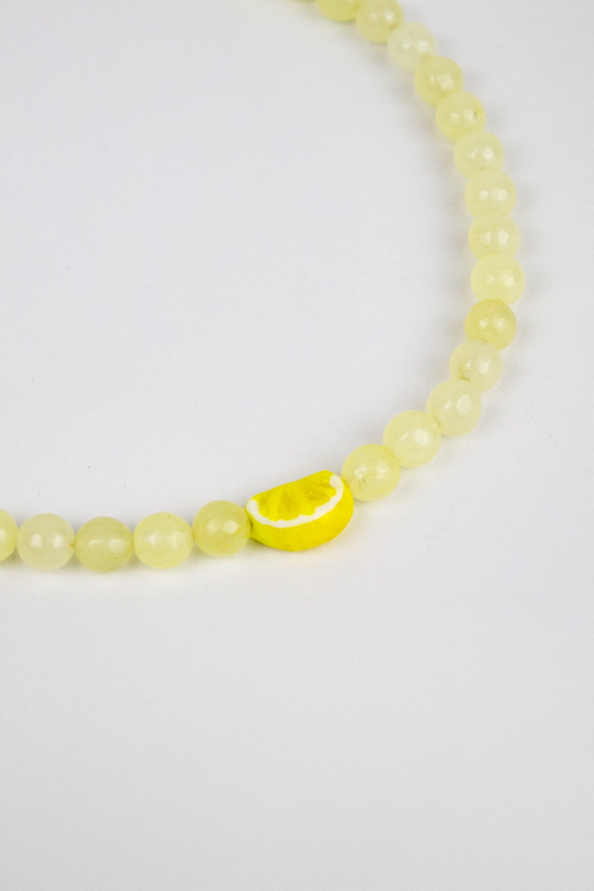 Limon Murano Sarı Doğal Taş Kolye - The Leia