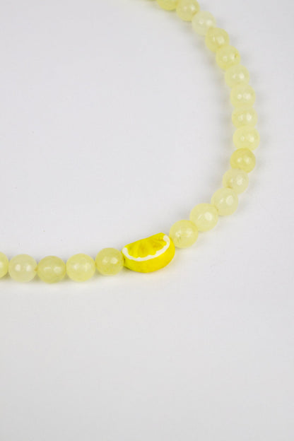 Limon Murano Sarı Doğal Taş Kolye - The Leia