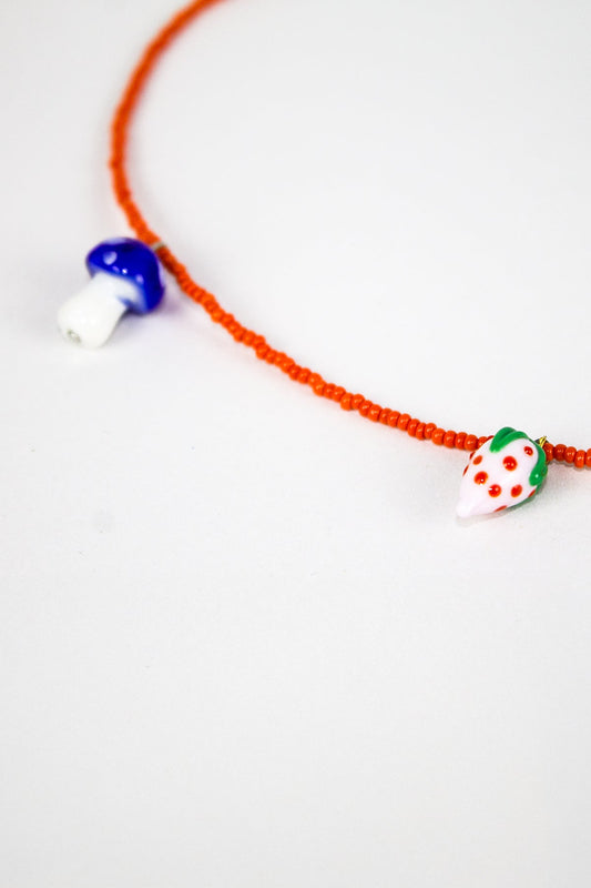 Murano Charm Turuncu Boncuklu Kolye - The Leia