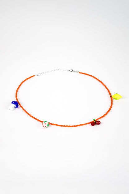 Murano Charm Turuncu Boncuklu Kolye - The Leia