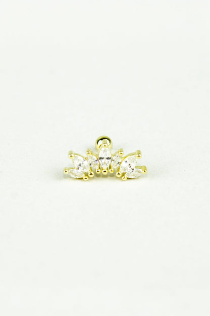 Piercing Kıkırdak Küpe | 925 Ayar Gümüş - The Leia